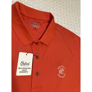 New‎ Oxford America Eagle Falls Golf Course POLO SHIRT XL Extra Large Orange